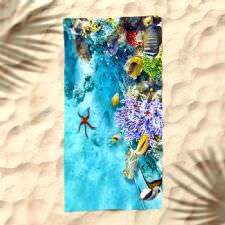 Deniz Canlıları Dijital Baskılı Plaj Havlusu