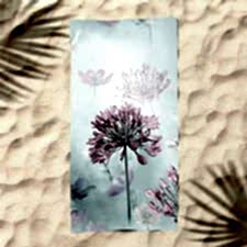 Agapanthus Dijital Baskılı Plaj Havlusu