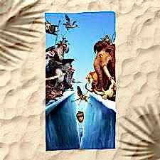 Buz Devri Dijital Baskılı Plaj Havlusu