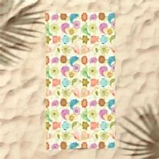 Neşeli Kuşlar Dijital Baskılı Plaj Havlusu