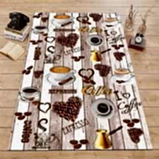 Kahve Desenli Dijital Baskılı Halı