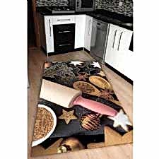 Modern Mutfak Gereçleri Dijital Baskılı Halı