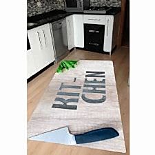 Mutfak Kitchen Yazılı Dijital Baskılı Halı