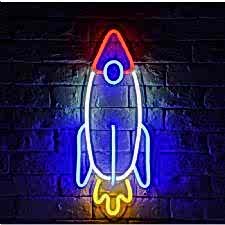 Renkli Roket Neon Led Aydınlatma