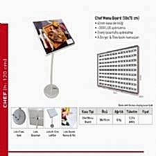 Chef Menu Board Görselli Işıklı Light Box