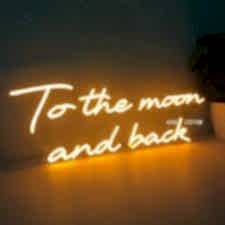To The Moon And Back Neon Led Aydınlatma