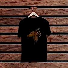 At Rüzgarı Siyah Renkli Baskılı T-Shirt